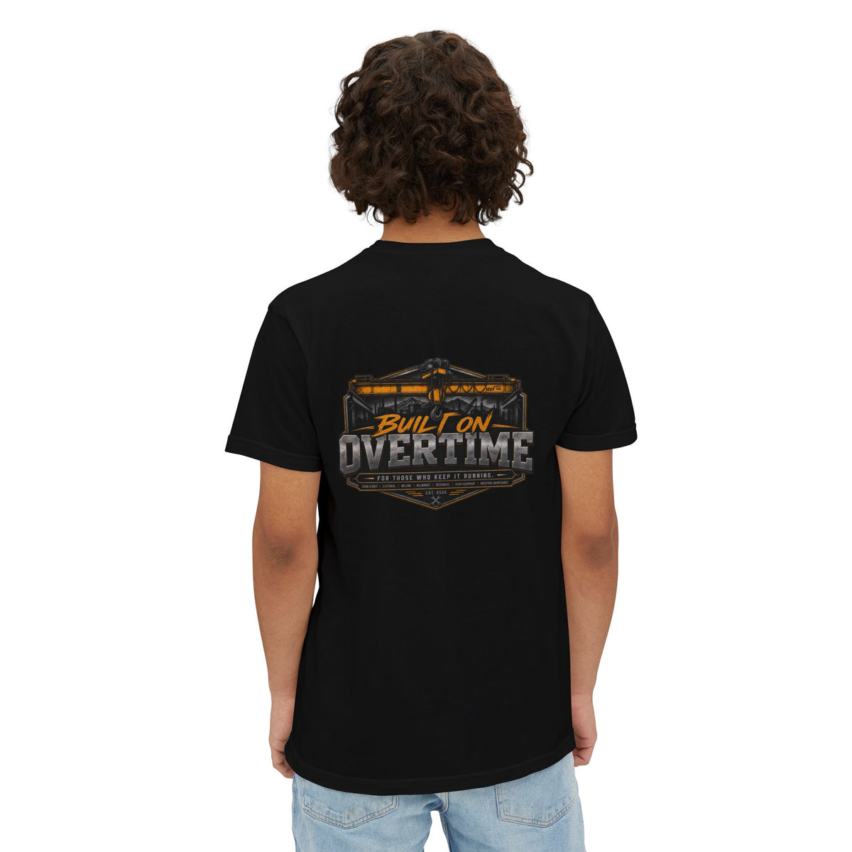 Built on Overtime Crane Series 001 Heavyweight Pocket Tee