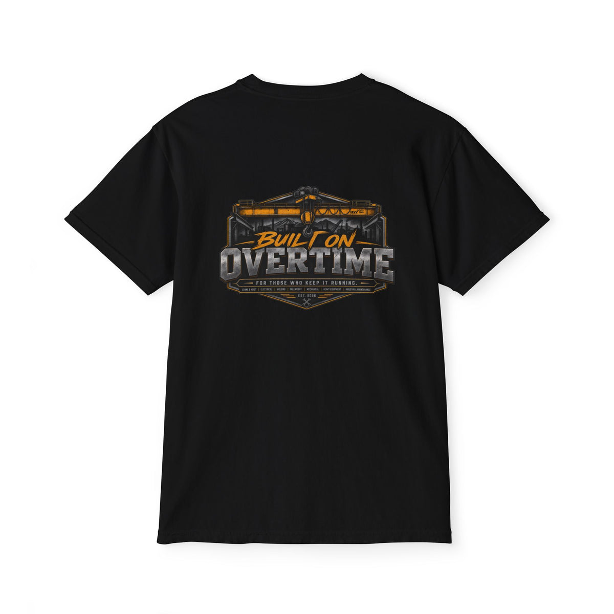 Built on Overtime Crane Series 001 Heavyweight Pocket Tee